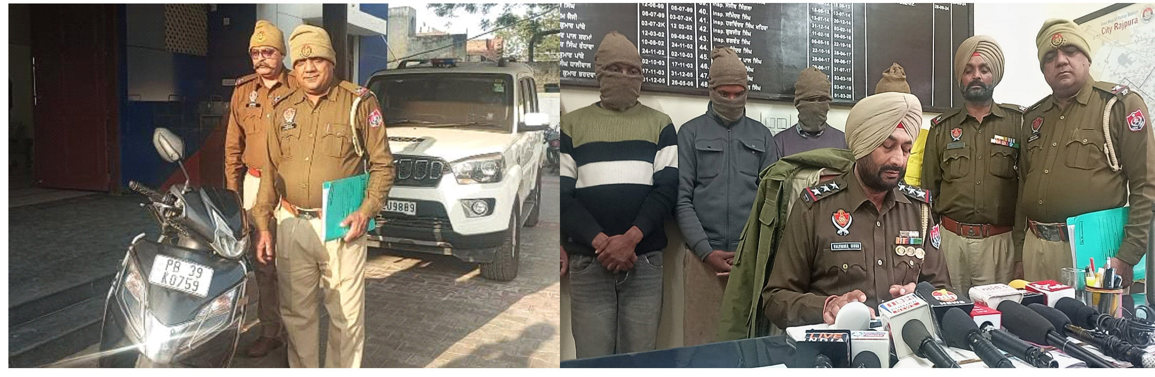 Rajpura police arrested the thieves and recovered the stolen goods within 24 hours.